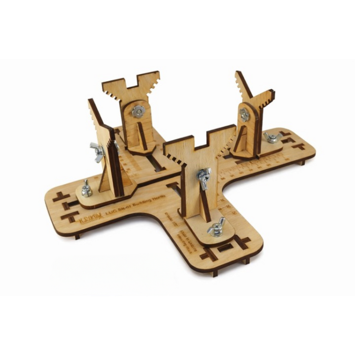 Photo of LMG BB-41 laser cut plywood model building work stand