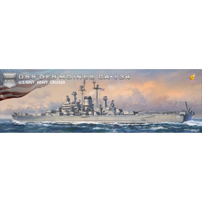 Photo of USS Des Moines CA-134 1:350 scale model kit Very Fire VF350918 heavy cruiser plastic model