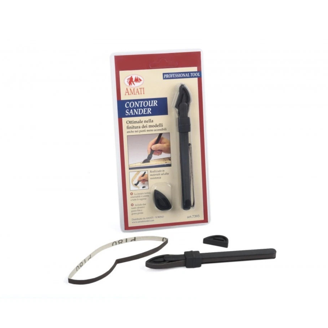 Photo of Amati Contour Sander No. 7393 – Italian precision model sanding tool with adjustable feet and abrasive belts