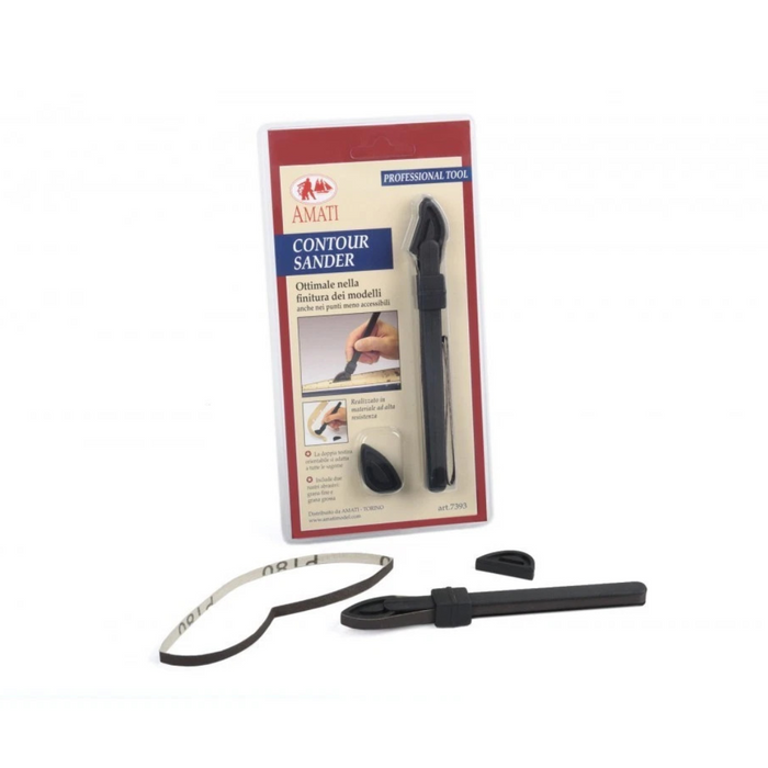 Photo of Amati Contour Sander No. 7393 – Italian precision model sanding tool with adjustable feet and abrasive belts