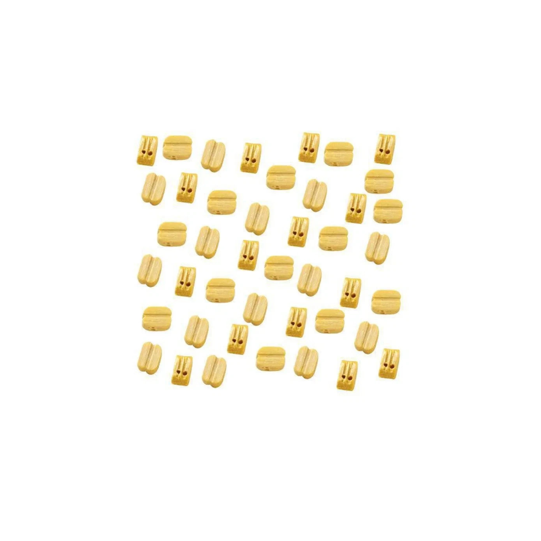 Photo of OcCre 17002 4mm double boxwood lifting blocks with two holes for model shipbuilding, 15-piece set