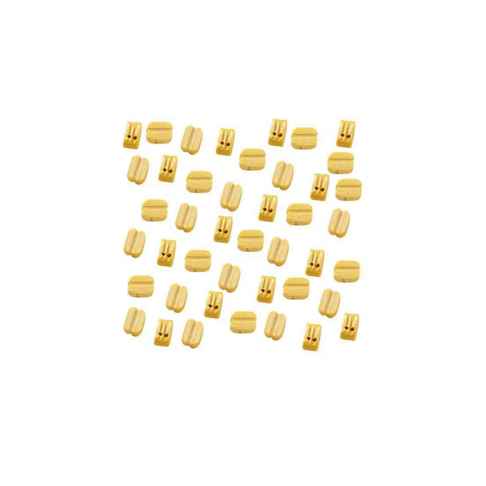 Photo of OcCre 17002 4mm double boxwood lifting blocks with two holes for model shipbuilding, 15-piece set