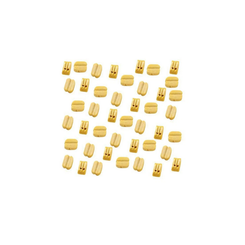 Photo of OcCre 17002 4mm double boxwood lifting blocks with two holes for model shipbuilding, 15-piece set