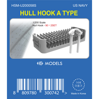 Photo of Hull Hook Type A 1:200 HS Model HSM-U200056S 90 pcs x 2 sets for ship model detailing