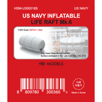 Photo of US Navy Inflatable Life Raft Mk.6 1:350 resin set by HS Model with 60 detailed life rafts for aircraft carriers and warships