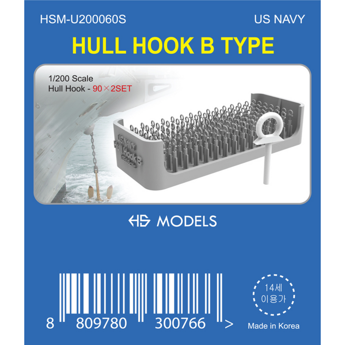 Photo of Hull Hook Type B 180 Pcs 1:200 HS Model HSM-U200060S ship detailing set