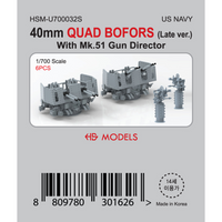 Photo of 40mm Quad Bofors Late Version with Mk51 Gun Director 1/700 HS Model HSM-U700032S
