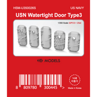 Photo of US Navy Watertight Door Type 3 1:350 HS Model detail set with 64 precision parts