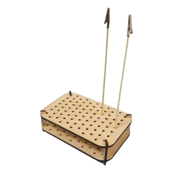 Photo of LMG WO-29 small painting stand with 10 crocodile clip holders for model parts