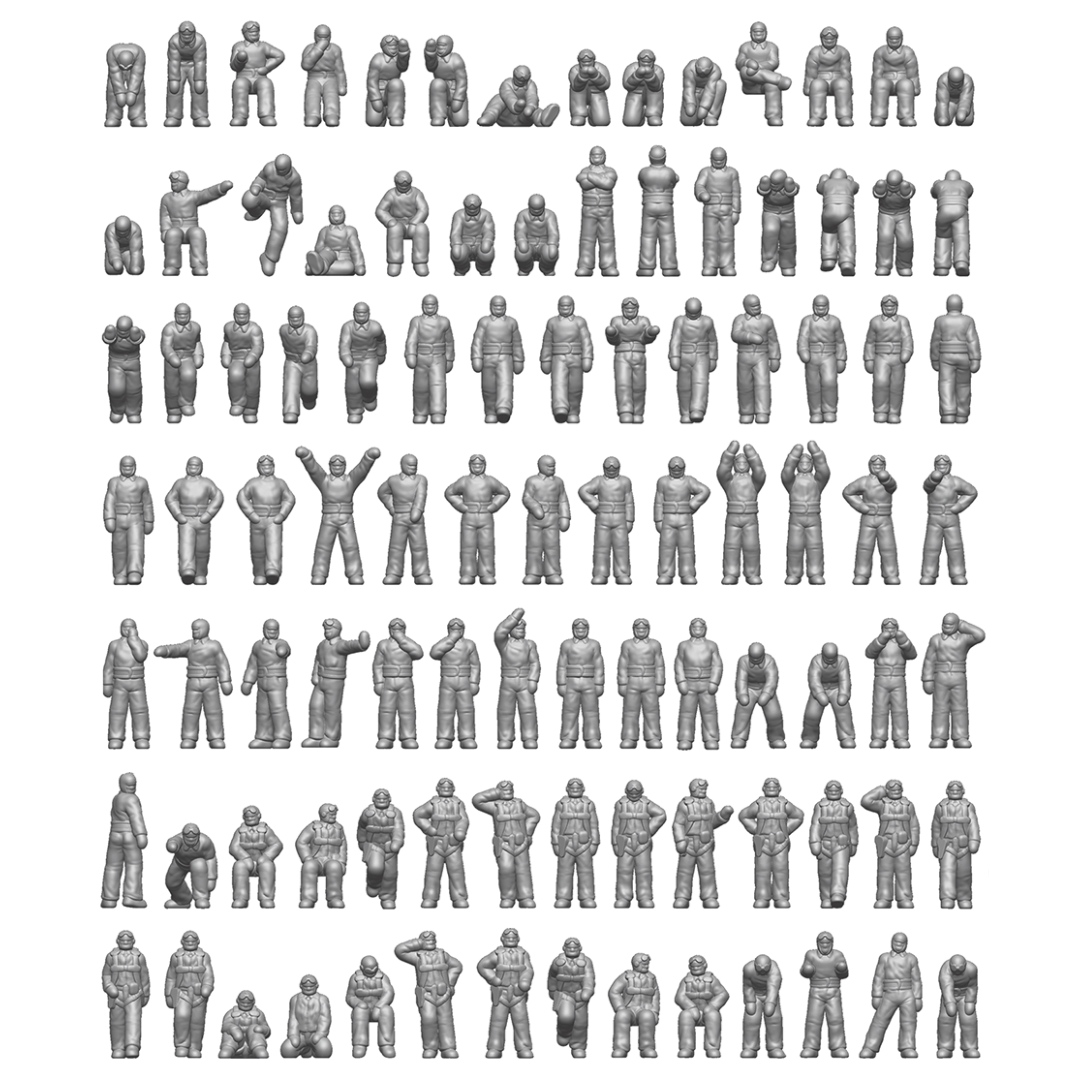 Photo of US Navy aircraft carrier crew resin figures set 1:700 scale