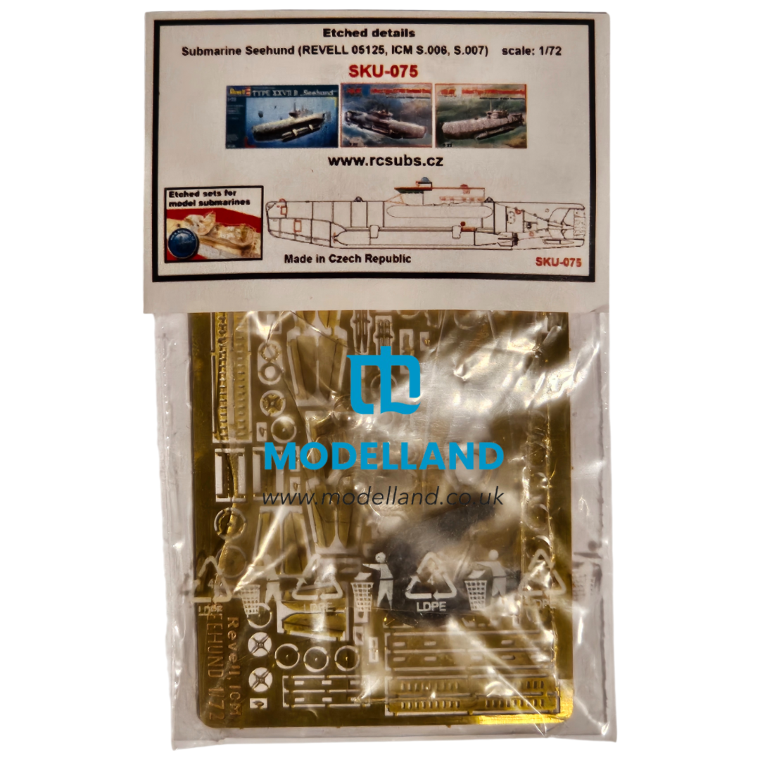 Photo of photo-etched brass detail set for German Seehund submarine 1:72 by RCSubs
