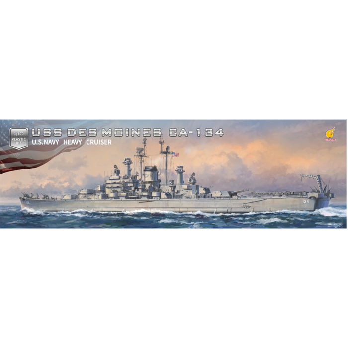 Photo of USS Des Moines CA-134 1:700 scale model kit Very Fire VF700907 US Navy heavy cruiser plastic model