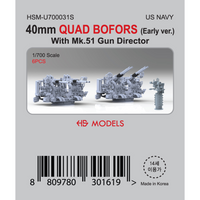 Photo of 40mm Quad Bofors Early Version with Mk51 Gun Director 1/700 HS Model HSM-U700031S