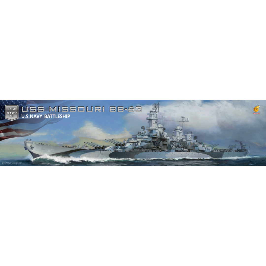 Photo of USS Missouri BB-63 1:350 scale model kit Very Fire VF350909 WWII battleship