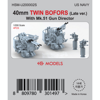 Photo of 40mm Twin Bofors Late Version 1:200 HS Model HSM-U200002S with Mk.51 Gun Directors