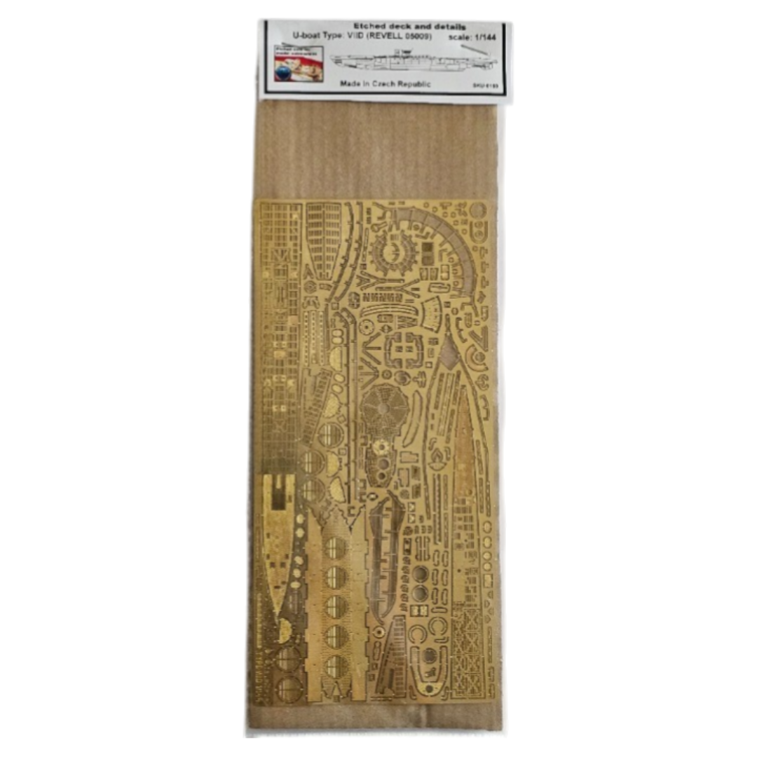 Photo of photo-etched deck and detail set for German U-Boat Type VIID 1:144 Revell 05009 by RC Subs