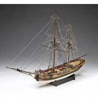 Photo of the Wooden Model Ship Granado in 1:64 scale by Amati, fully assembled with detailed rigging, sails, and wooden hull.