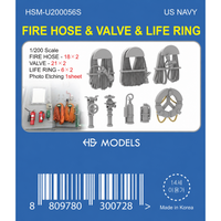 Photo of 1/200 Fire Hose Valve and Life Ring photo etched ship model detail set HSM-U200056S