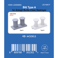 Photo of Bitt Type A resin set for Arleigh Burke Class Destroyer 1:200 by HS Model