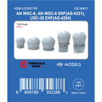 Photo of 1/200 HS Models resin dome radars set with AN/WSC-6 and USC-38 naval antennas