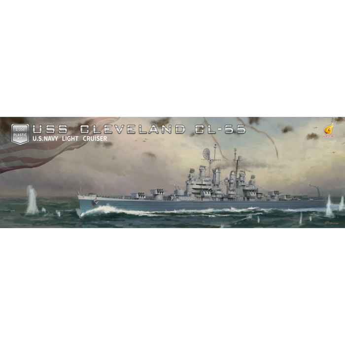 Photo of USS Cleveland CL-55 1:350 scale model kit by Very Fire VF350920 WWII US Navy light cruiser