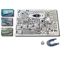 Photo of 1:72 scale photo-etched brass parts set for U-Boat Type XXVII B Seehund (Revell 05125, ICM S.006/S.007)
