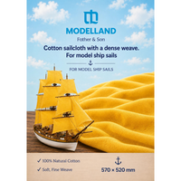 Photo of Yellow Dense Weave Sail Cloth Fabric for Model Ship Sails Made from Natural Cotton