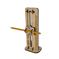 Photo of LMG BB-10 ship model waterline marker made from plywood