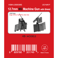 Photo of 12.7mm M2 Machine Gun with Shield 1/350 scale resin set by HS Model