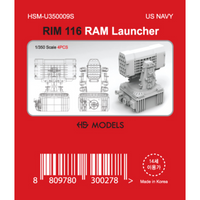 Photo of RIM 116 RAM Launcher 1/350 scale resin model set HSM-U350009S 3D printed parts