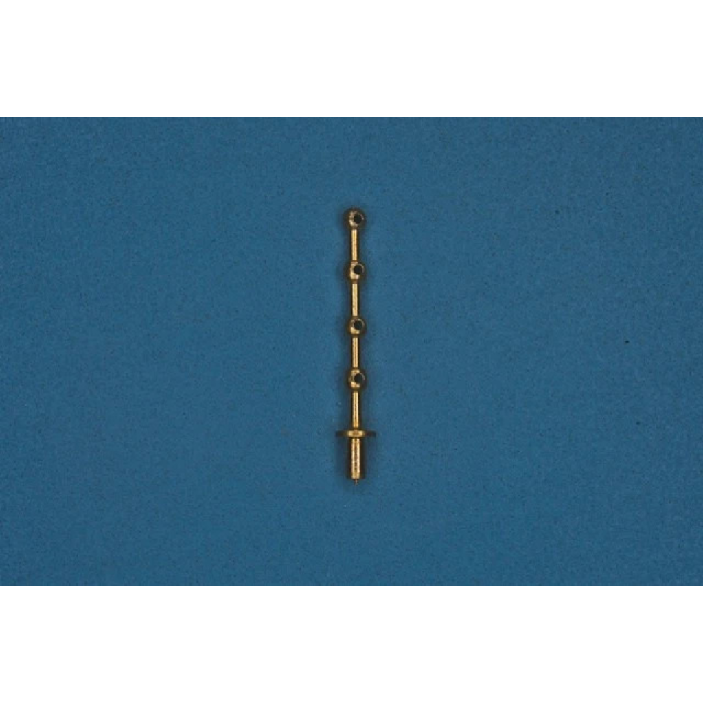Photo of RB Model 074114 brass stanchions, precision-made model ship fittings, 11 mm with four holes, pack of 20 pieces.