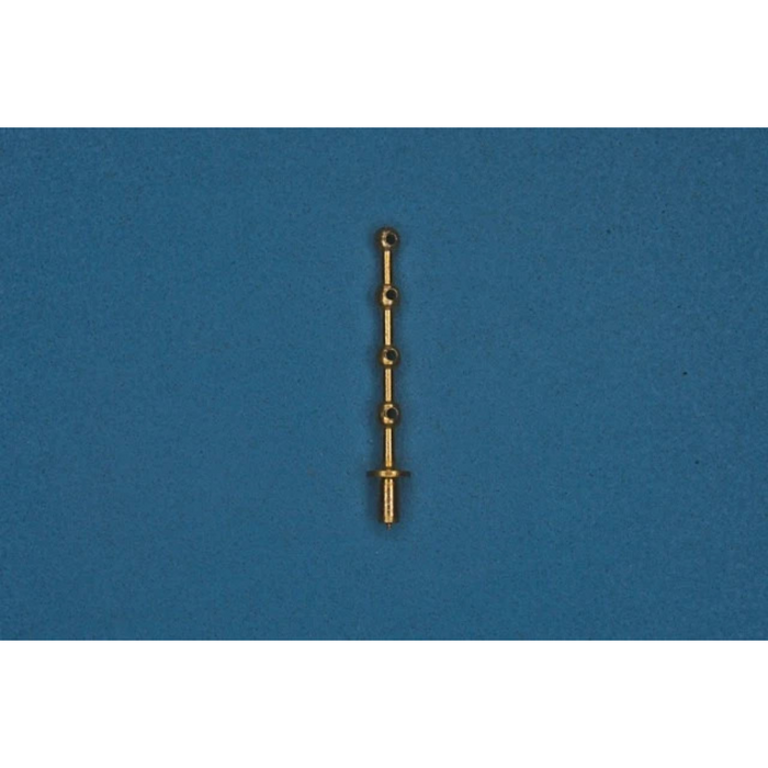 Photo of RB Model 074114 brass stanchions, precision-made model ship fittings, 11 mm with four holes, pack of 20 pieces.