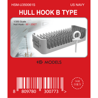 Photo of Hull Hook B Type 1/350 scale 3D printed resin model set by HS Model HSM-U350061S