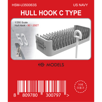 Photo of Hull Hook C Type 180 Pcs 1/350 Scale 3D Printed Resin Set from HS Model HSM-U350063S