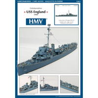 Photo of USS England 1/250 scale card model kit by HMV Publishing (103265), Buckley-class destroyer escort, designed by Darius Lipinski.