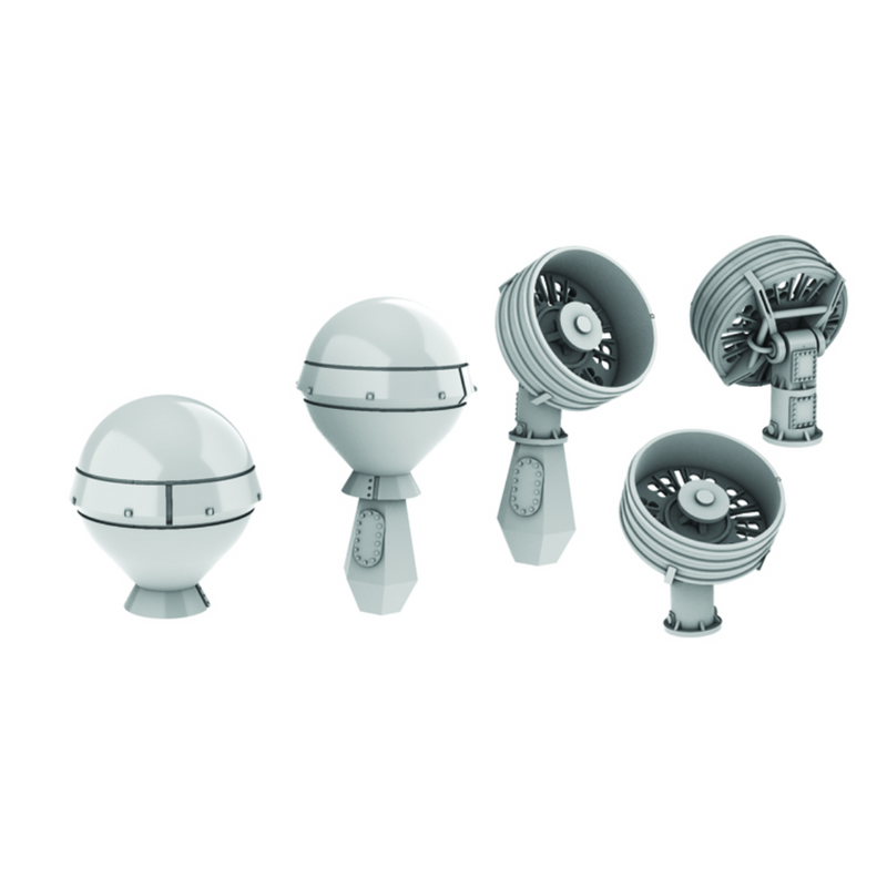 Photo of OE-82C / OE-570 SATCOM Antenna Set 1/350 scale 3D printed resin model by HS Model