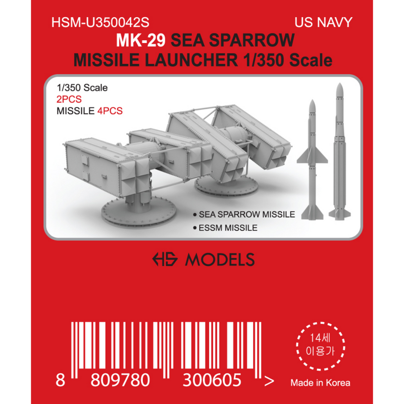 Photo of MK-29 Sea Sparrow Missile Launcher 1/350 scale 3D printed resin model from HS Model HSM-U350042S