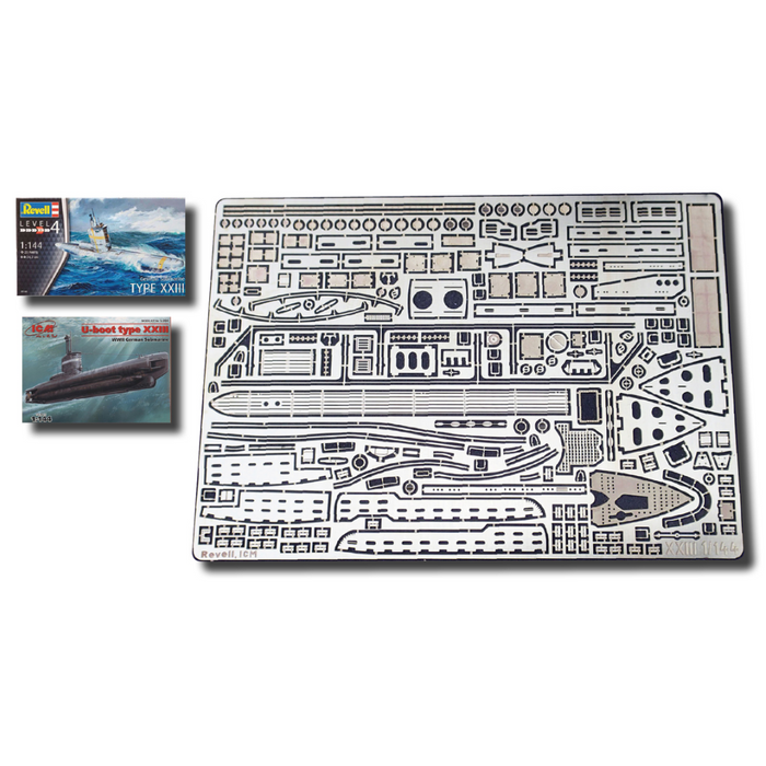 U-Boat Type XXIII Full Photo-Etched Parts For Revell 05140 and ICM S.004 1:144 RCSubs (064)