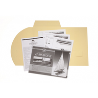 Photo of Amati Endeavour Construction Plans 1:35 Scale B1200,82 showing detailed yacht blueprints of the Schooner Endeavour