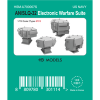 Photo of AN/SLQ-32 Electronic Warfare Suite 1:700 scale resin model set by HS Model HSM-U700007S showing detailed 3D printed parts