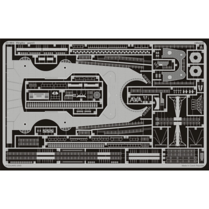 Photo of Eduard 53004 photo etched parts set for Tamiya Tirpitz 1/350 scale