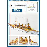 Photo of HMV card model kit SMS Victoria Louise 1901 heavy cruiser scale 1:250