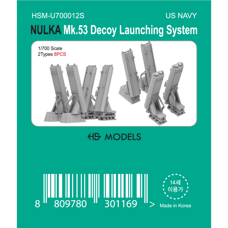 Photo of NULKA Mk.53 Decoy Launching System 1:700 HS Model HSM-U700012S 3D printed resin parts