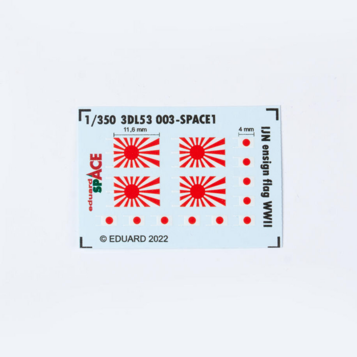 Photo of Eduard 3DL53003 IJN Ensign Flag WWII 3D decal set in 1/350 scale