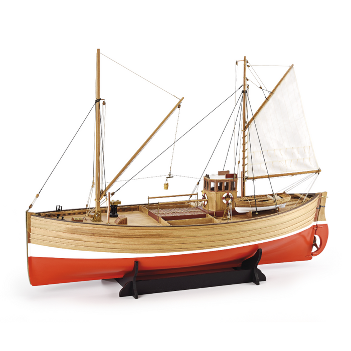Photo of Amati Fifie B1300,09 Scottish fishing vessel wooden model kit at 1:32 scale