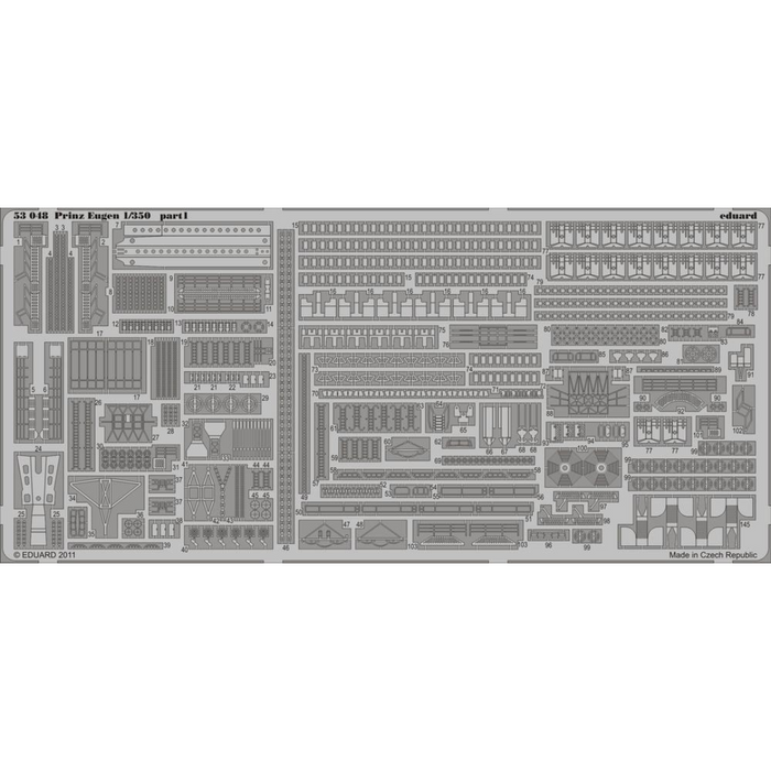 Photo of Eduard 53048 photo etched detail set for Prinz Eugen 1/350 Trumpeter model