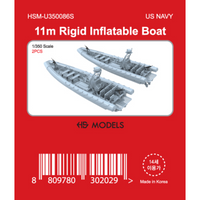 Photo of 11m Rigid Inflatable Boat 1/350 scale 3D printed resin model set from HS Model HSM-U350086S