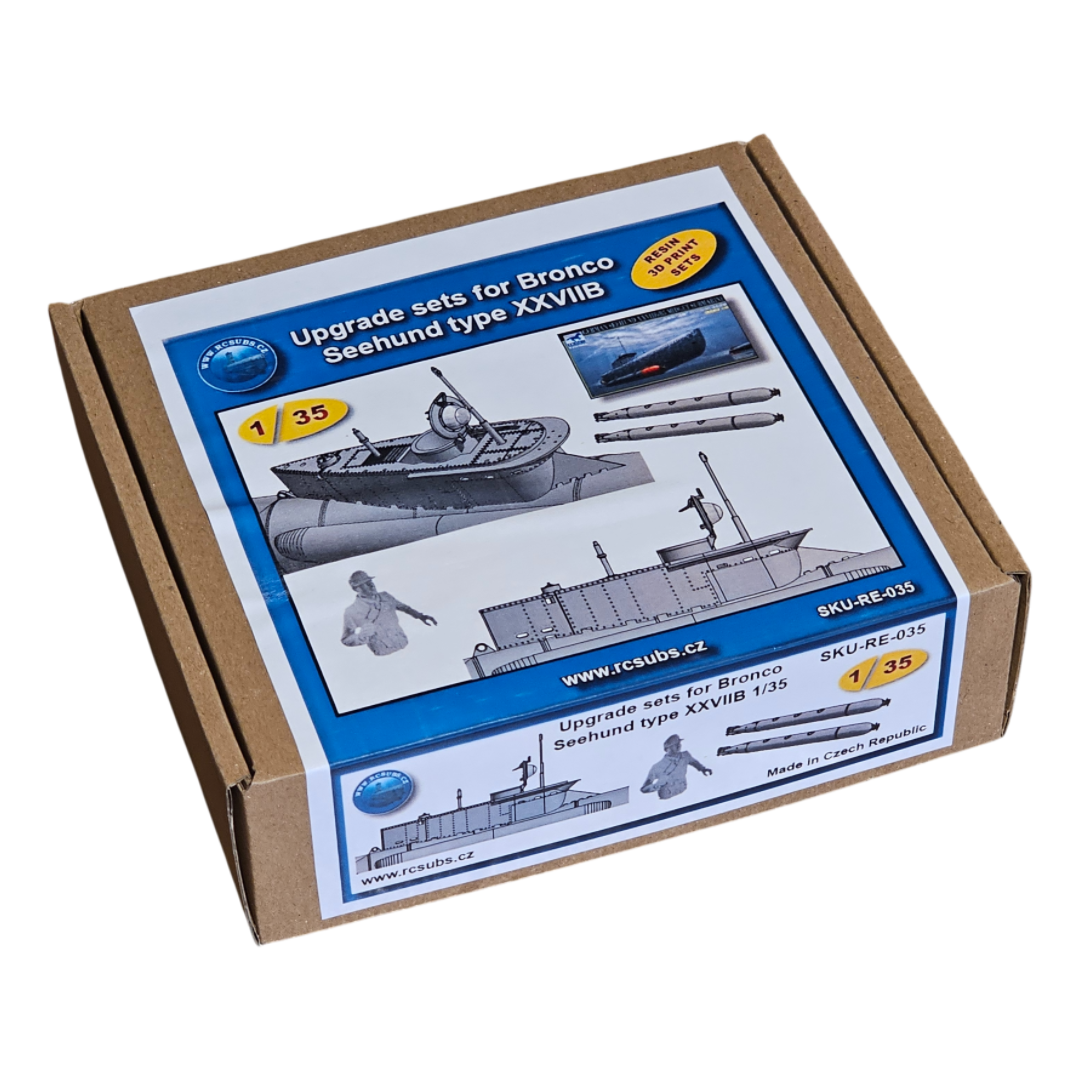 Photo of RCSubs 035-RE resin detail upgrade set for XXVII B Seehund 1:35 Bronco CB35053