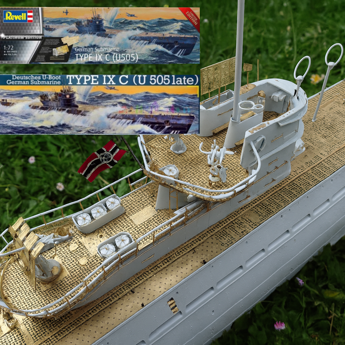 Photo of U-Boat Type IXC U-505 1:72 Revell resin 3D print upgrade kit with detailed submarine accessories