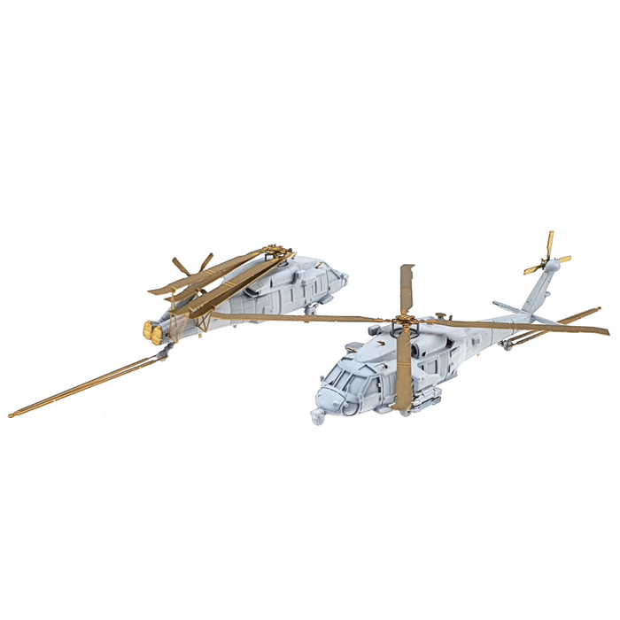 Photo of 1/350 scale MH-60S Knight Hawk helicopters by HS Model with photo etch and decals